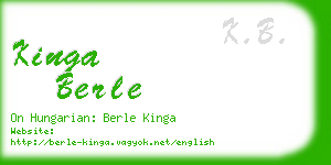 kinga berle business card